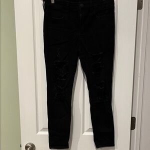 American Eagle Outfitters Black (10 Short)Skinny Hi-Rise Jegging Jeans
